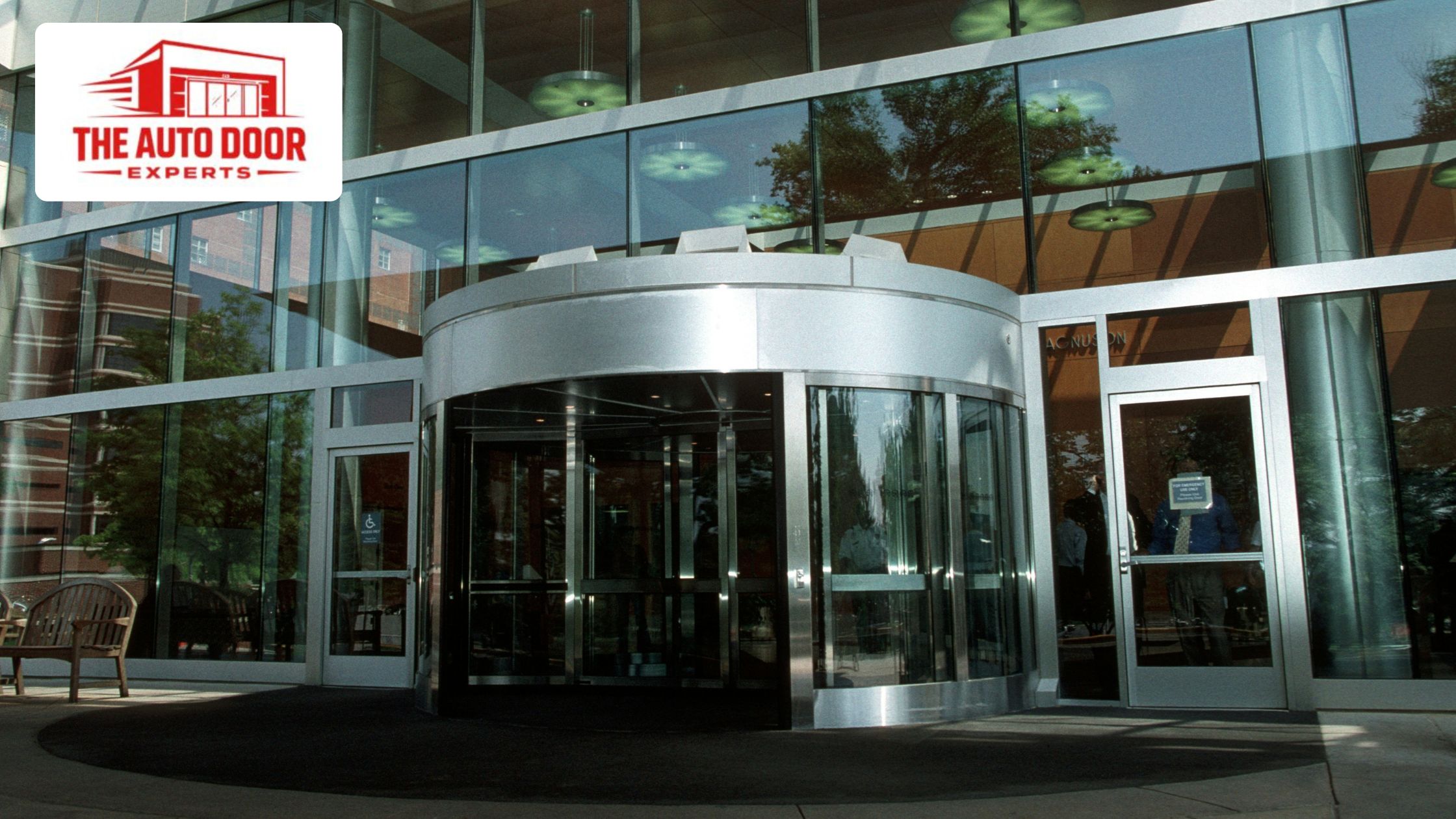 Commercial automatic door winter maintenance Sydney business entrance